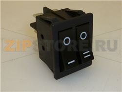 INTERRUTTORE UNIPOLARE DOPPIO NERO 