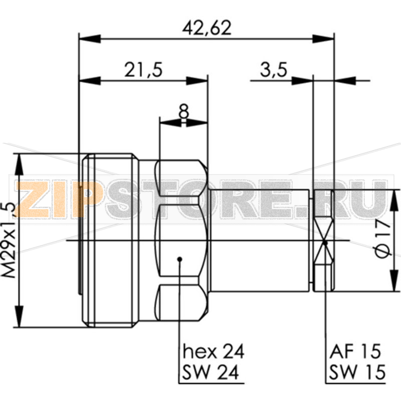 Разъем DIN 7-16, 50 Ом, 1 шт Telegärtner J01121A0177 