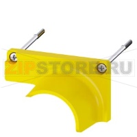 Защитный бортик для Грибовидная кнопка аварийного останова, 30 мм и 40 мм, может монтироваться на корпус, в самой верхней точке, место для шильдика, цвет: желтый, пластмасса, Siemens 3SU1900-0JH30-0AA0