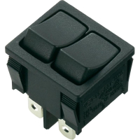 Переключатель клавишный 250 В/AC, 6 А, 2 x выкл/вкл, 1 шт SCI R13-33PAA-02