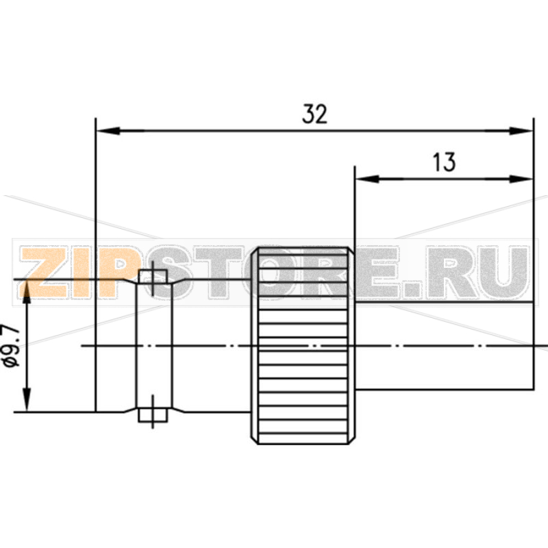 Разъем BNC, 75 Ом, 1 шт Telegärtner J01003A1262 