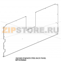Stainless steel back panel Unox XVC 305