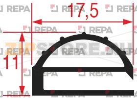 GUARNIZIONE MEZZO BORDO 1800x800 mm 