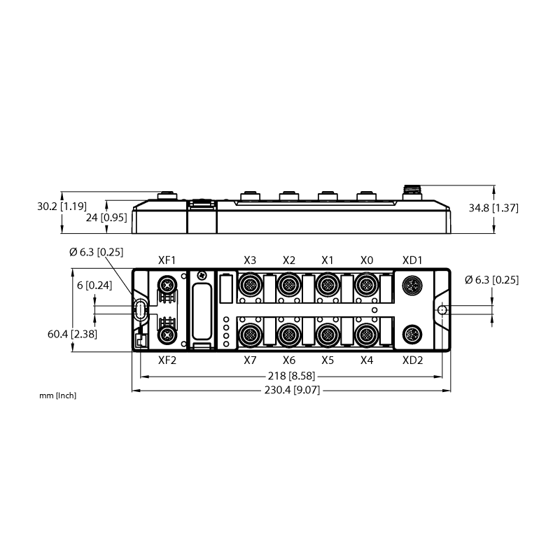 Модуль ввода/вывода Ethernet Turck TBPN-LL-4FDI-4FDX 
