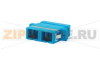 Hyperline FA-P11Z-DSC/DSC-N/BK-BL Оптический проходной адаптер SC/UPC-SC/UPC, SM, duplex, корпус пластиковый, синий, черные колпачки