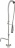 PRE-RINSE UNIT INOX 1140 mm W/TAP