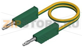 Провод тестовый 2 м, зеленый, желтый Hirschmann MLN 200/2.5 YELLOW/GREEN 