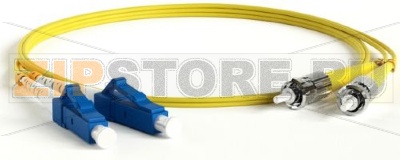 Hyperline FC-D2-9-LC/UR-ST/UR-H-1M-LSZH-YL (FC-9-ST-LC-UPC-1M) Патч-корд волоконно-оптический (шнур) SM 9/125 (OS2), ST/UPC-LC/UPC, duplex, LSZH, 1 м 