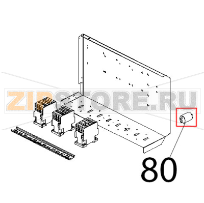 Condens. icar PRL 5 uF, 450 V, faston Unox XV 203G Condens. icar PRL 5 uF, 450 V, faston Unox XV 203GЗапчасть на деталировке под номером: 80
