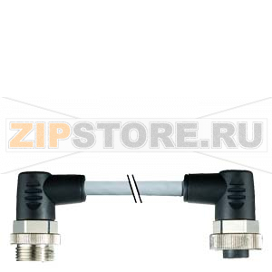 СИЛОВОЙ КАБЕЛЬ  7/8 ДЛЯ 24V, SWITCHED И UNSWITCHED PREASSEMBLED C 2X7/8 BOTH SIDES ANGLED, 1,5MM2 MALE - FEMALE 5 ПОЛ., LENGTH 3,0M Siemens 3RK1902-3NB50 