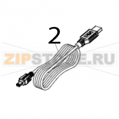 Кабель USB (1500 mm) TSC MA2400C USB-кабель (1500 mm) для принтера TSC MA2400CЗапчасть на деталировке под номером: 2
