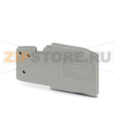 Концевая крышка Phoenix Contact D-SC 2,5 Длина: 43,5 мм, Ширина: 2,2 мм, Цвет: cерый.Минимальный заказ: 50 шт.Упаковка: 50 шт.