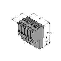 Клемма съемная, 4 шт Turck IM-CC-5X2BK/2BK