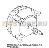Motor cond.5uF 200W ALB.M8 Conn.5 Unox XVC 704