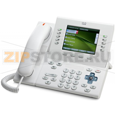IP-телефон 48 В/DC, 2xGE (PoE), 5 линий, SIP, 640х480 пкс, 2xUSB Cisco CP-8961-WL-K9 