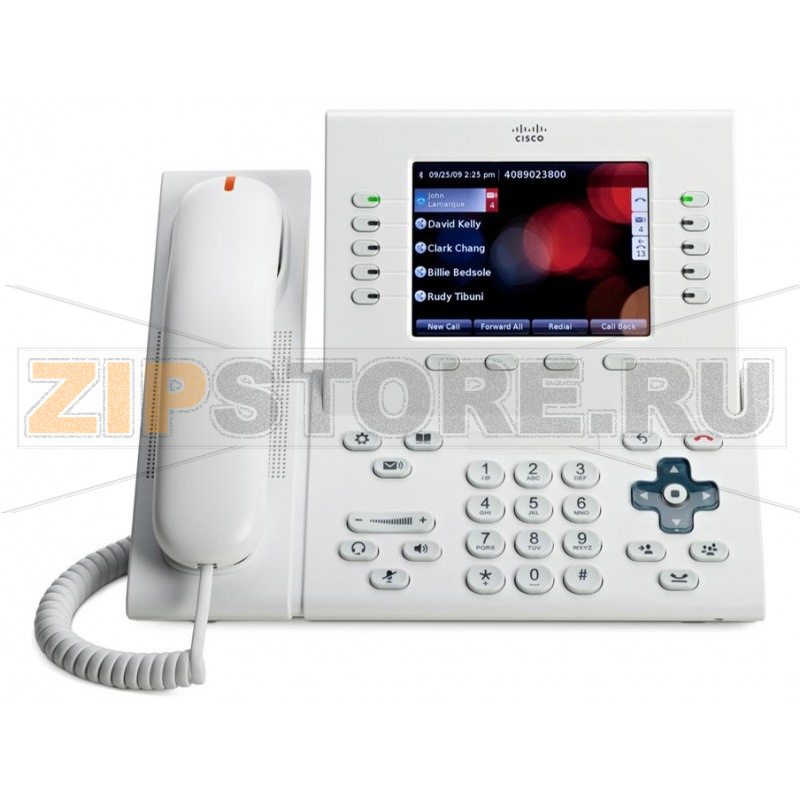 IP-телефон 48 В/DC, 2xGE (PoE), 5 линий, SIP, 640х480 пкс, 2xUSB Cisco CP-8961-WL-K9 