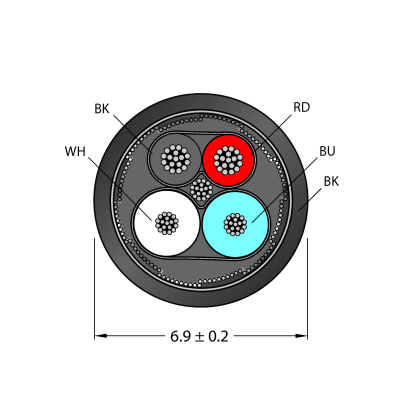 RFID-кабель Turck Cable-E-BLIDENT-100M 
