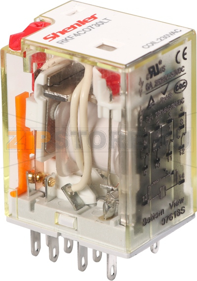 Реле миниатюрное (4CO), 6A, AC 12V Shenler RKF4CO512LT 