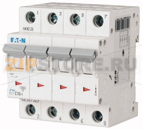Выключатель защитный LS, 1,5A, 4p, D-Char Eaton PL7-D1,5/4 