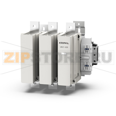 Контактор 630 А, 400 В/AC, 2NO+2NC, 3 полюса, IP20 Kripal UKC1-630-22-400AC 