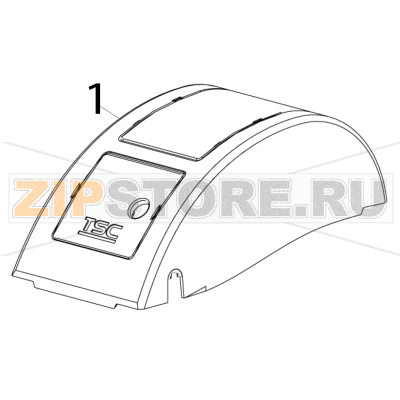 Top cover / Blue TSC TDP-225 Top cover / Blue TSC TDP-225Запчасть на деталировке под номером: 1