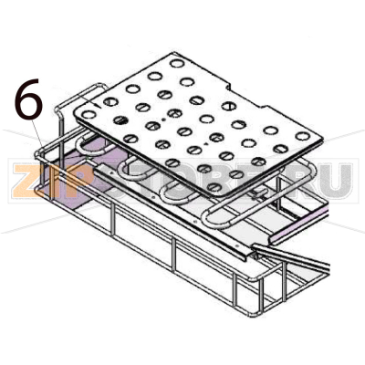 Fried basket Hurakan HKN-EF16 Fried basket Hurakan HKN-EF16Запчасть на деталировке под номером: 6