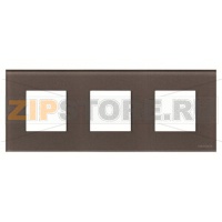 Рамка трехместная, двухмодульная, стекло кофейное ABB 2CLA227300N3701