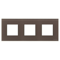 Рамка трехместная, двухмодульная, стекло кофейное ABB 2CLA227300N3701