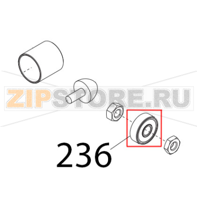 Cuscinet. carr. 626, 2RS, R50 Sirman Mirra 250 C Cuscinet. carr. 626, 2RS, R50 Sirman Mirra 250 CЗапчасть на деталировке под номером: 236