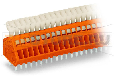 PCB terminal block; push-button; 0.5 mm; Pin spacing 2.54 mm; 3-pole; CAGE CLAMP®; 0,50 mm; orange Wago 233-503 ?Клеммные колодки с зажимами CAGE CLAMP®, монтаж с помощью нажимных кнопокДвойные выводы для высокого уровня механической стабильности на печатных платахИдеальны для монтажа в полевых условиях благодаря простоте использования при помощи нажимных кнопокУдобный монтаж без использования инструментов...