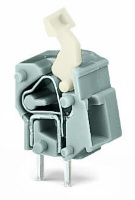 Stackable PCB terminal block; push-button; 2.5 mm; Pin spacing 7.5/7.62 mm; 1-pole; suitable for Ex-e applications; CAGE CLAMP®; commoning option; 2,50 mm; light gray Wago 257-853/999-950