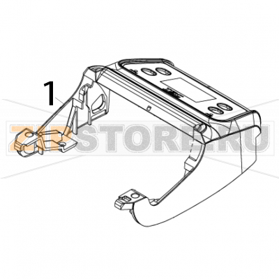 Крышка верхняя с LCD дисплеем TSC Alpha-4L Крышка верхняя с LCD дисплеем (для моделей с этикеткой без подложки) для принтера TSC Alpha-4LЗапчасть на деталировке под номером: 1