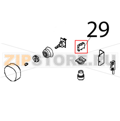 Contact 1NO Angelo Po FX101E1 Contact 1NO Angelo Po FX101E1Запчасть на деталировке под номером: 29