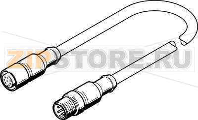 Кабель соединительный 2 м Festo NEBV-M12G8-K-2-M12G4 