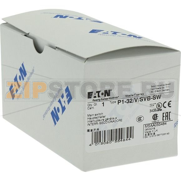 Выключатели главные, P1, 32 A, 3-полюсн Eaton P1-32/V/SVB-SW 