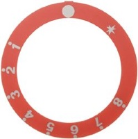 ПРИЛЕПЛЯЕМЫЙ ДИСК, КРАСНЫЙ, К РУЧКЕ 1-2-3-4-5-6-7-8°C