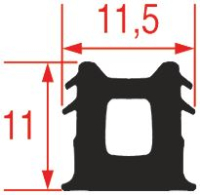 УПЛОТНИТЕЛЬНАЯ РЕЗИНА ФАСАДА ПЕЧИ - 6 М