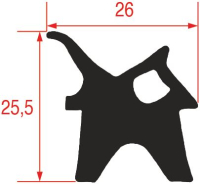 GUARNIZIONE PORTA FORNO 632x380 mm