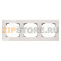 Рамка трехместная, белое стекло ABB 2CLA857300A3001