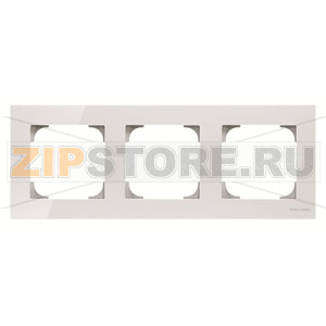 Рамка трехместная, белое стекло ABB 2CLA857300A3001 