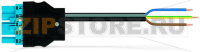 pre-assembled connecting cable; Eca; Plug/open-ended; 5-pole; Cod. I; H05Z1Z1-F 3G 1.5 mm; 1 m; 1,50 mm; blue Wago 771-5001/156-000