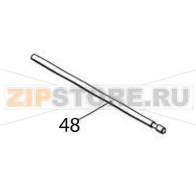 Shaft (label guide) Sato CG412DT Shaft (label guide) Sato CG412DTЗапчасть на деталировке под номером: 48Название запчасти на английском языке: Shaft (label guide) Sato CG412DT.