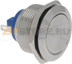 КНОПКА ДВУХПОЛЮСНАЯ СЕРЕБРИСТАЯ 