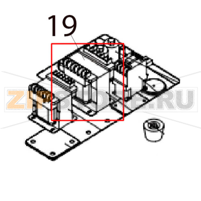 Transformer for sealing Hurakan HKN-VAC260 Transformer for sealing Hurakan HKN-VAC260Запчасть на деталировке под номером: 19