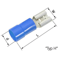 Клемма плоская 4.8 мм, 0.8 мм, 180°, синяя, 100 шт Lapp 63101070
