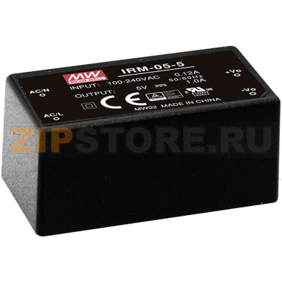 Источник питания импульсный AC/DC, 15 В, 0.33 А, 4.9 Вт Mean Well IRM-05-15 