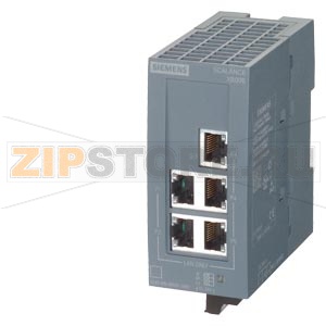 SCALANCE XB005G unmanaged Industrial Ethernet Switch for 10/100/1000 Mbit/s; for setting up small star and line topologies; LED diagnostics, IP20, 24 V DC power supply, with 5x 10/100/1000 Mbit/s RJ45 ports electrical; Manual available as a download Sieme 