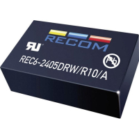 Преобразователь DC/DC, печатный монтаж, 5 В/DC, 1 A, 6 Вт Recom REC6-0505SRW/R10/A