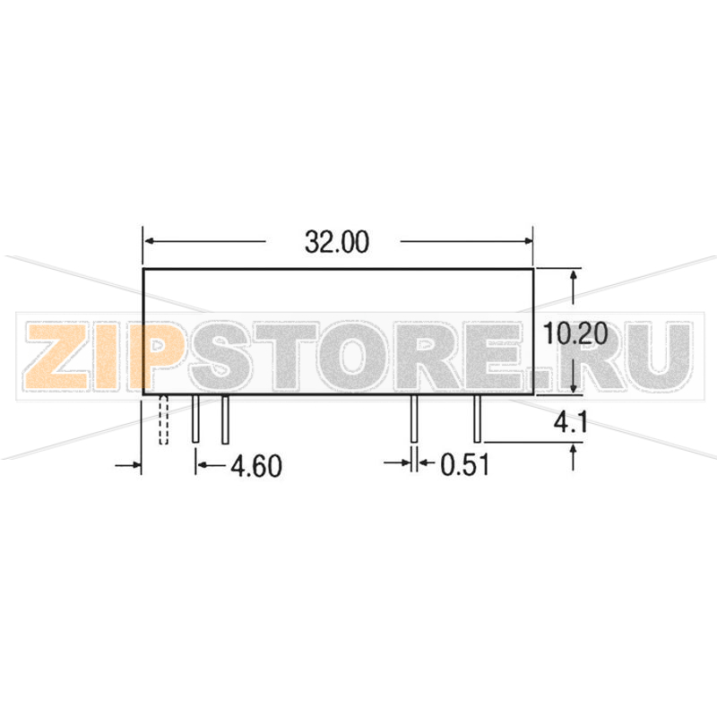 Преобразователь DC/DC, печатный монтаж, 5 В/DC, 1 A, 6 Вт Recom REC6-0505SRW/R10/A 