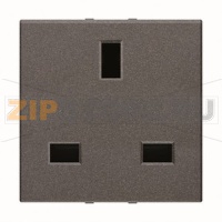 Розетка модульная GB стандарта с заземлением, 2P+E, 2M, 13 А, 230 В, антрацитовый ABB 2CLA223700N1801